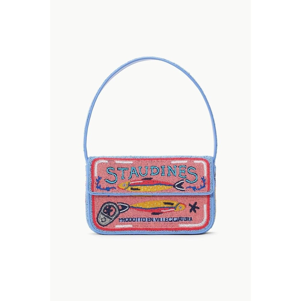 STAUD Tommy Beaded Bag Staudines Pink